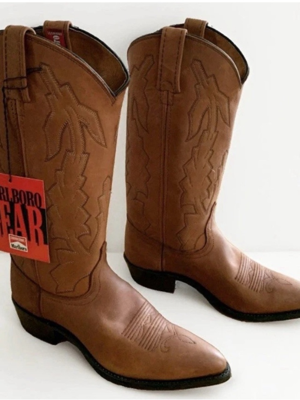Rare Vintage 1995 Marlboro Gear Dan Post Cowboy Boots Leather NWT Collectors!!